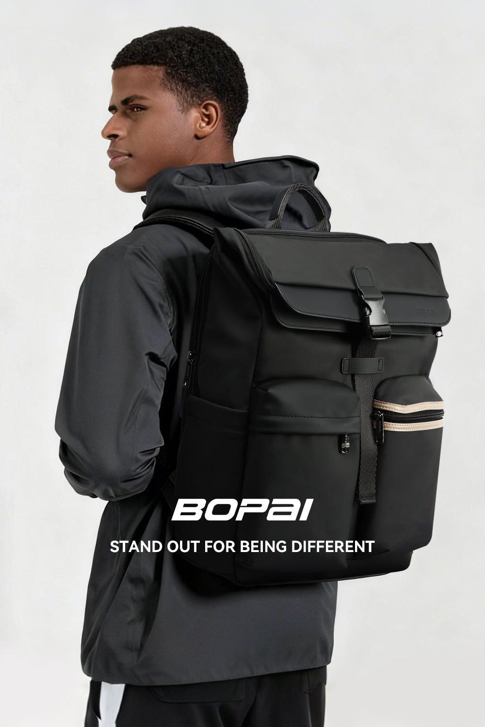 BOPai Laptop Backpack for Work Travel School Waterproof Laptop Backpack Fits Up to 16 Inch Notebook