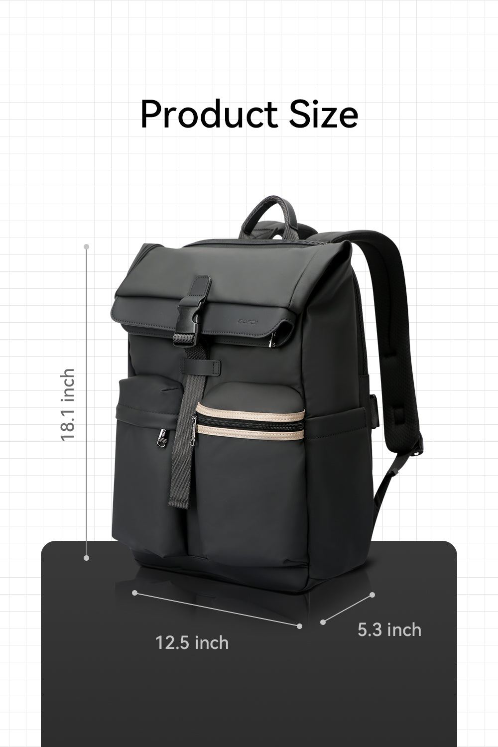 BOPai Laptop Backpack for Work Travel School Waterproof Laptop Backpack Fits Up to 16 Inch Notebook